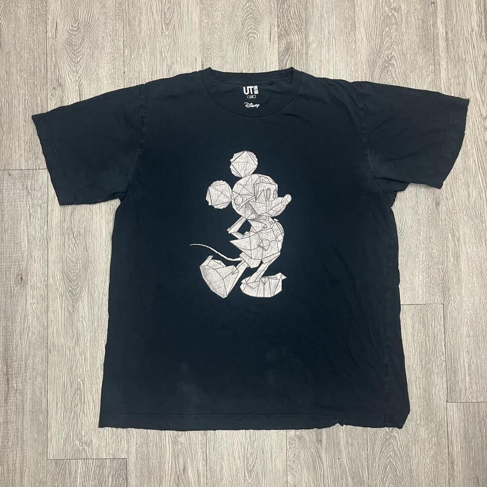 Uniqlo Disney Mickey Mouse black cotton t-shirt Size L